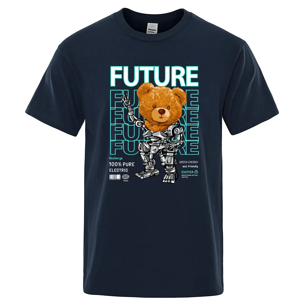 Fashion Pure Electric In Future Teddy Bear T Shirts
