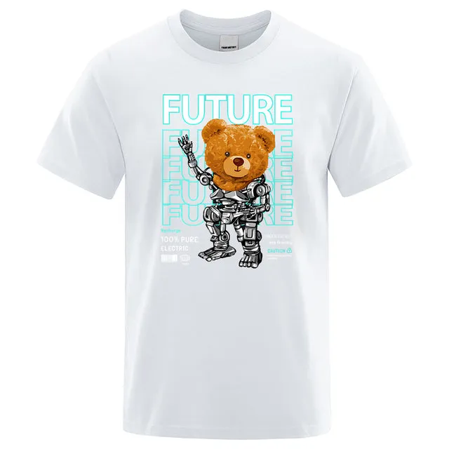 Fashion Pure Electric In Future Teddy Bear T Shirts