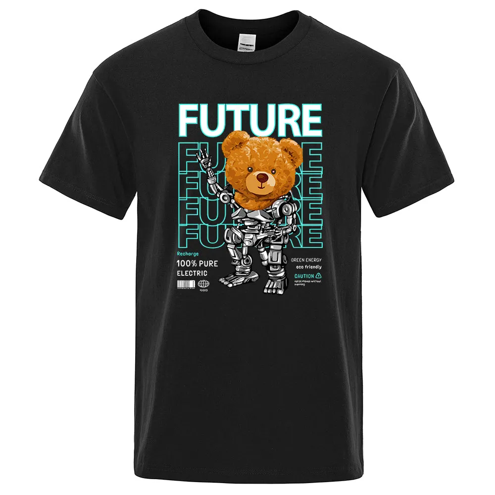 Fashion Pure Electric In Future Teddy Bear T Shirts