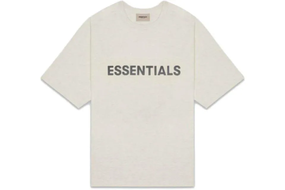 Fear of God Essentials Boxy Tee Appliqué Oatmeal