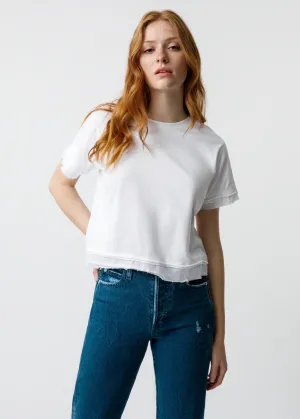 Feather Pima Tee (White)