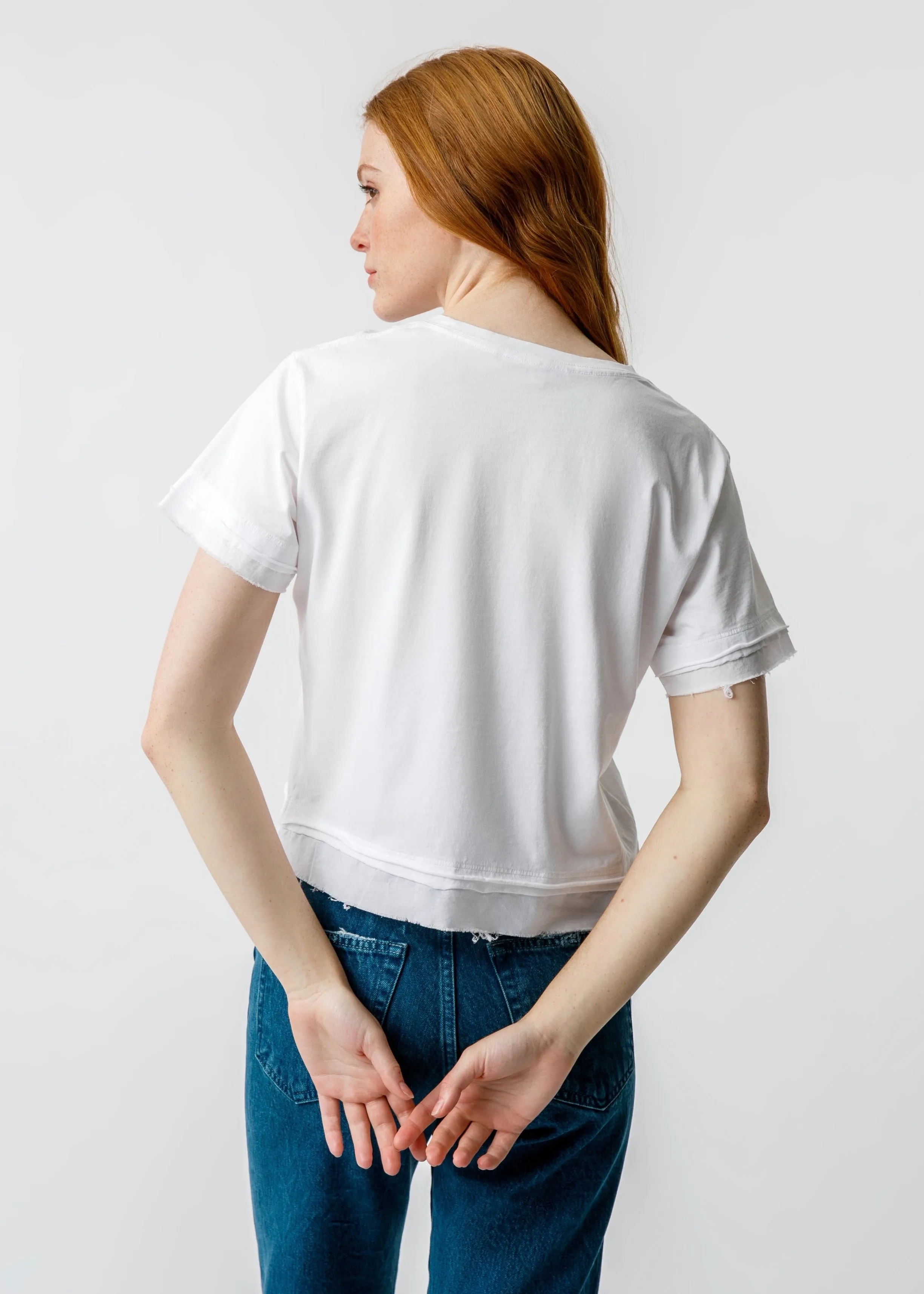 Feather Pima Tee (White)