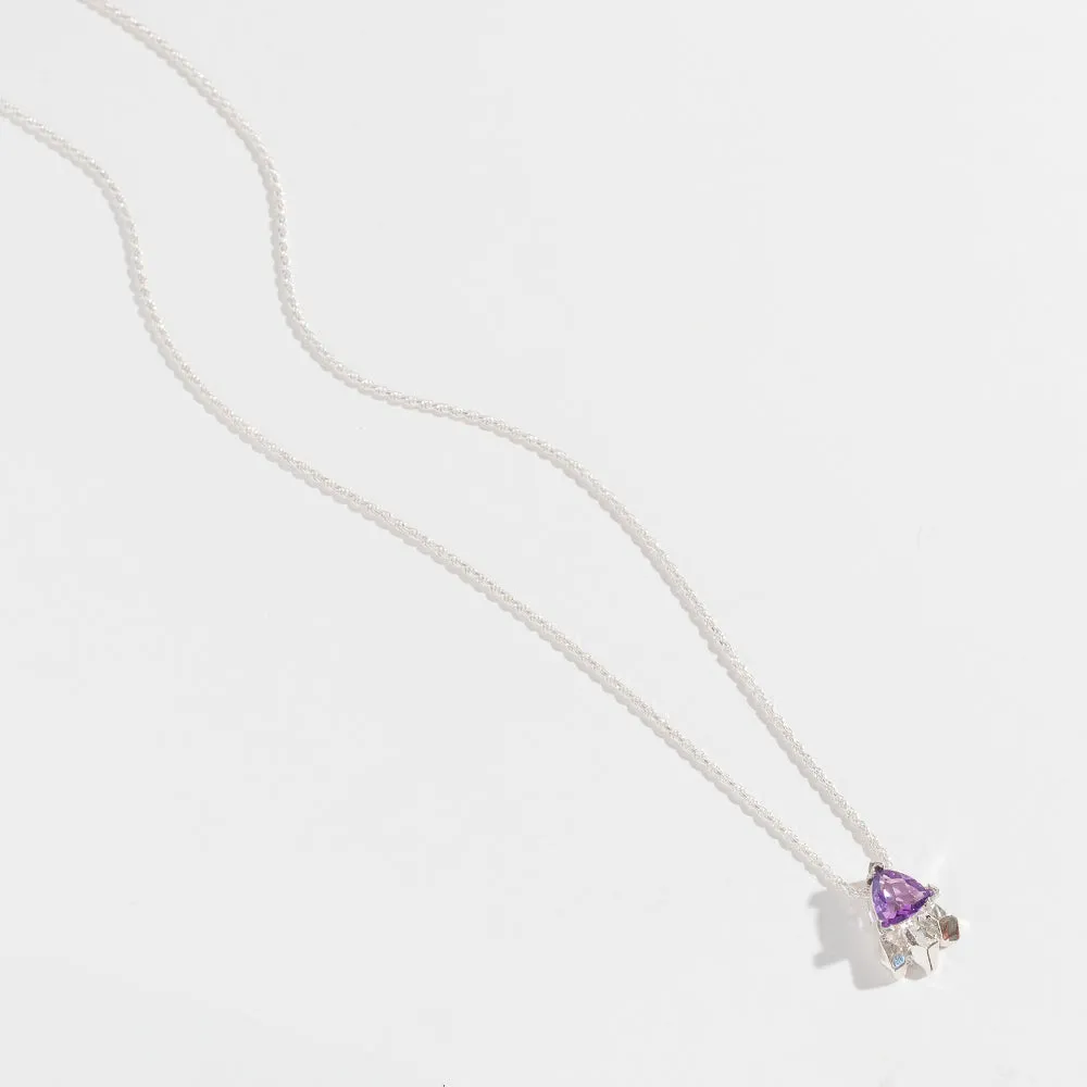 FEATHER SPEAR NECKLACE | AMETHYST