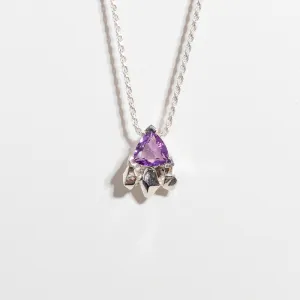 FEATHER SPEAR NECKLACE | AMETHYST