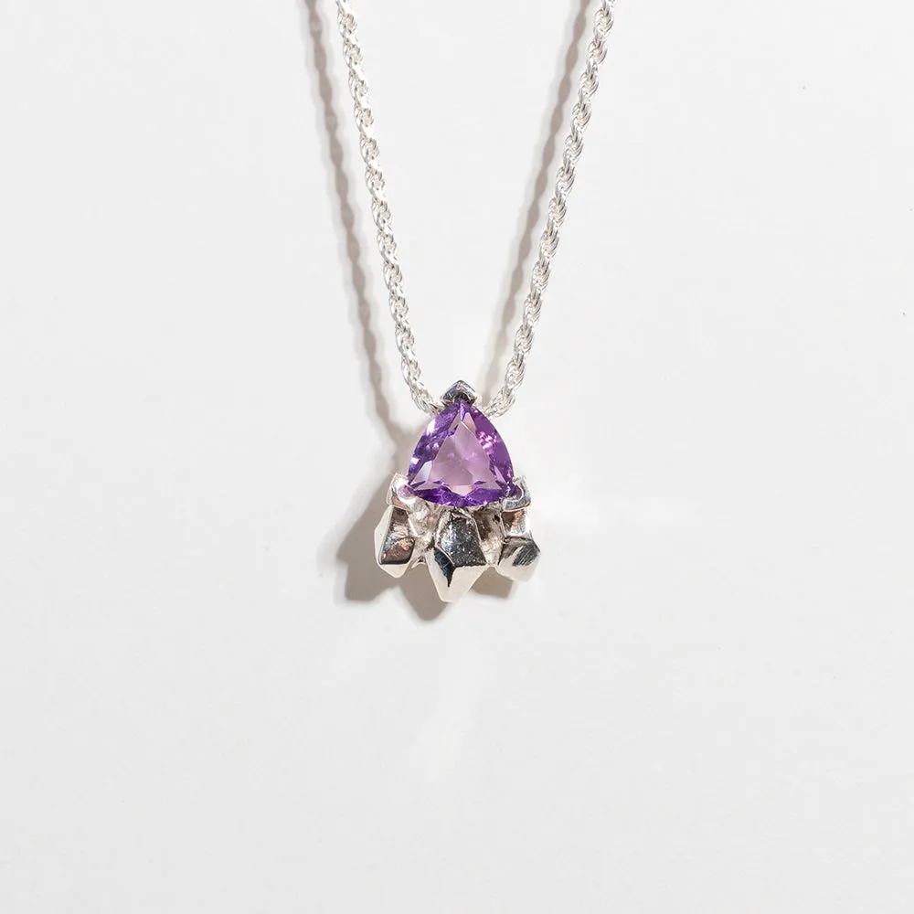 FEATHER SPEAR NECKLACE | AMETHYST