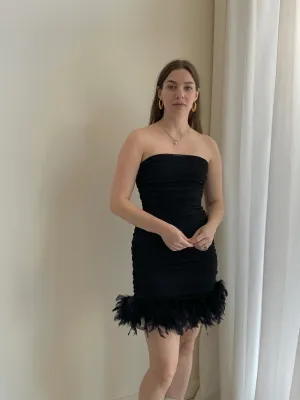Feather tube dress