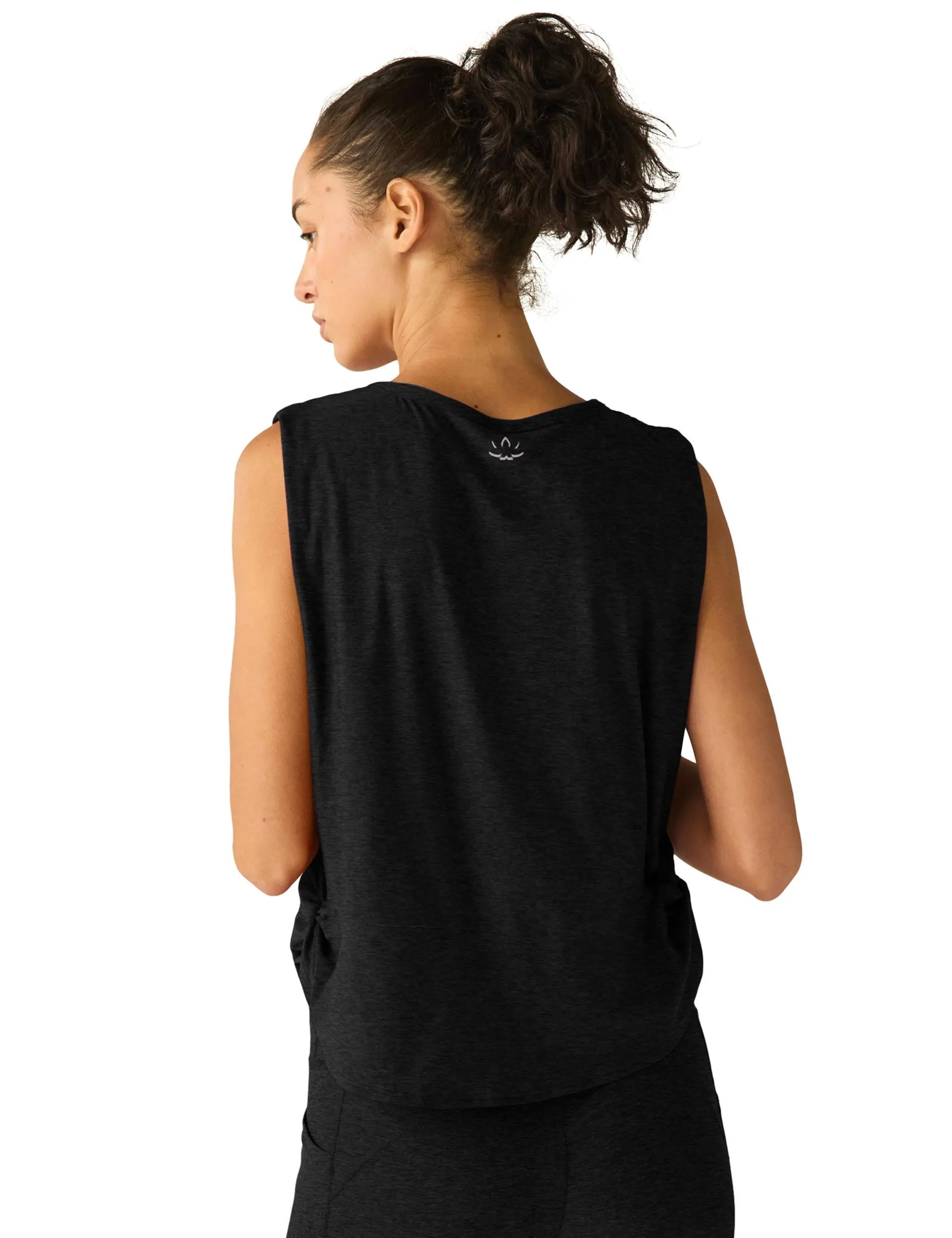 FEATHERWEIGHT SIDE NOTE TWIST TANKDARKEST NIGHT