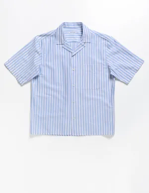 FINAL SALE: BKT18 Camp Shirt in Bar Stripe - Air Blue