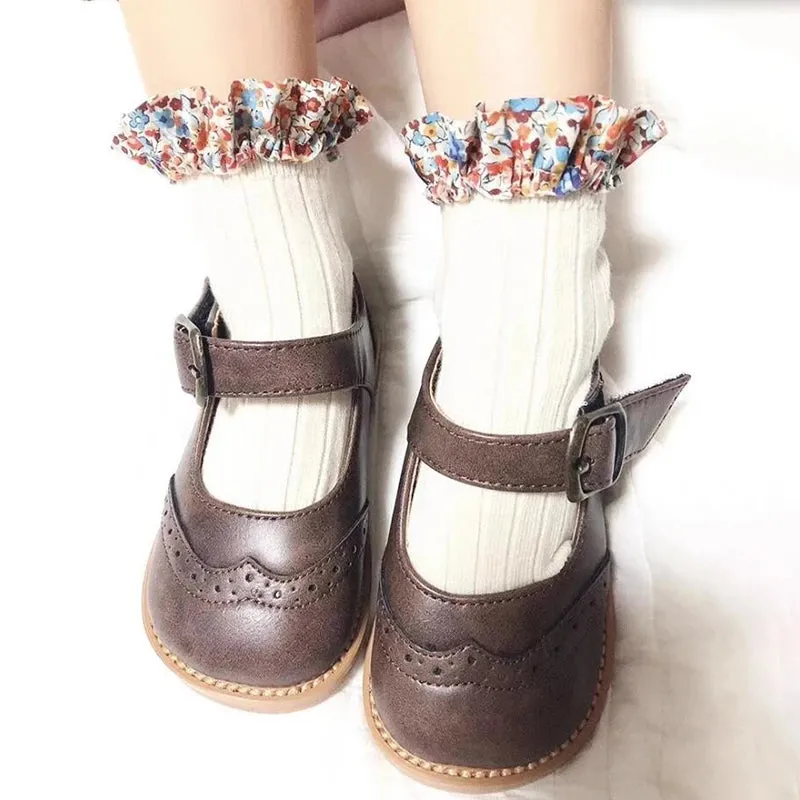Floral Lace Ruffle Socks