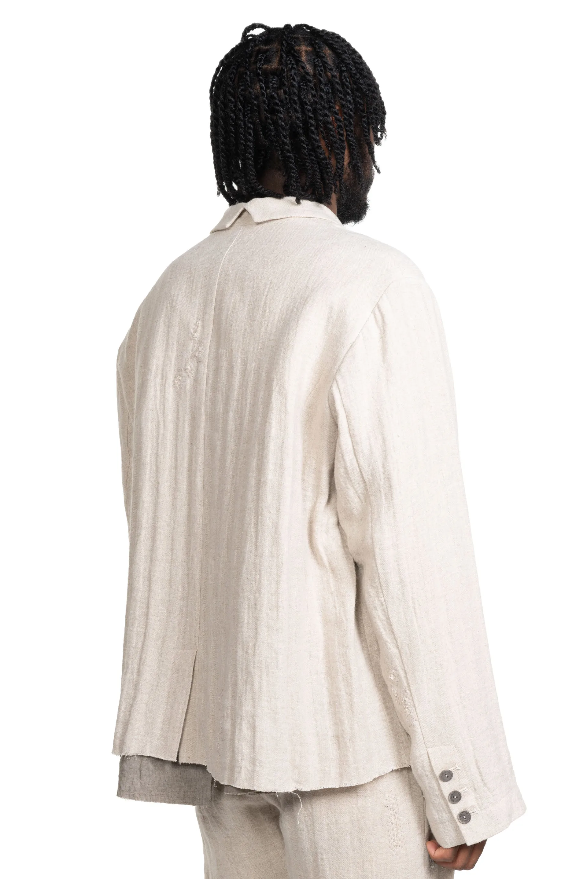 FM 0222 Blazer Frayed Beige