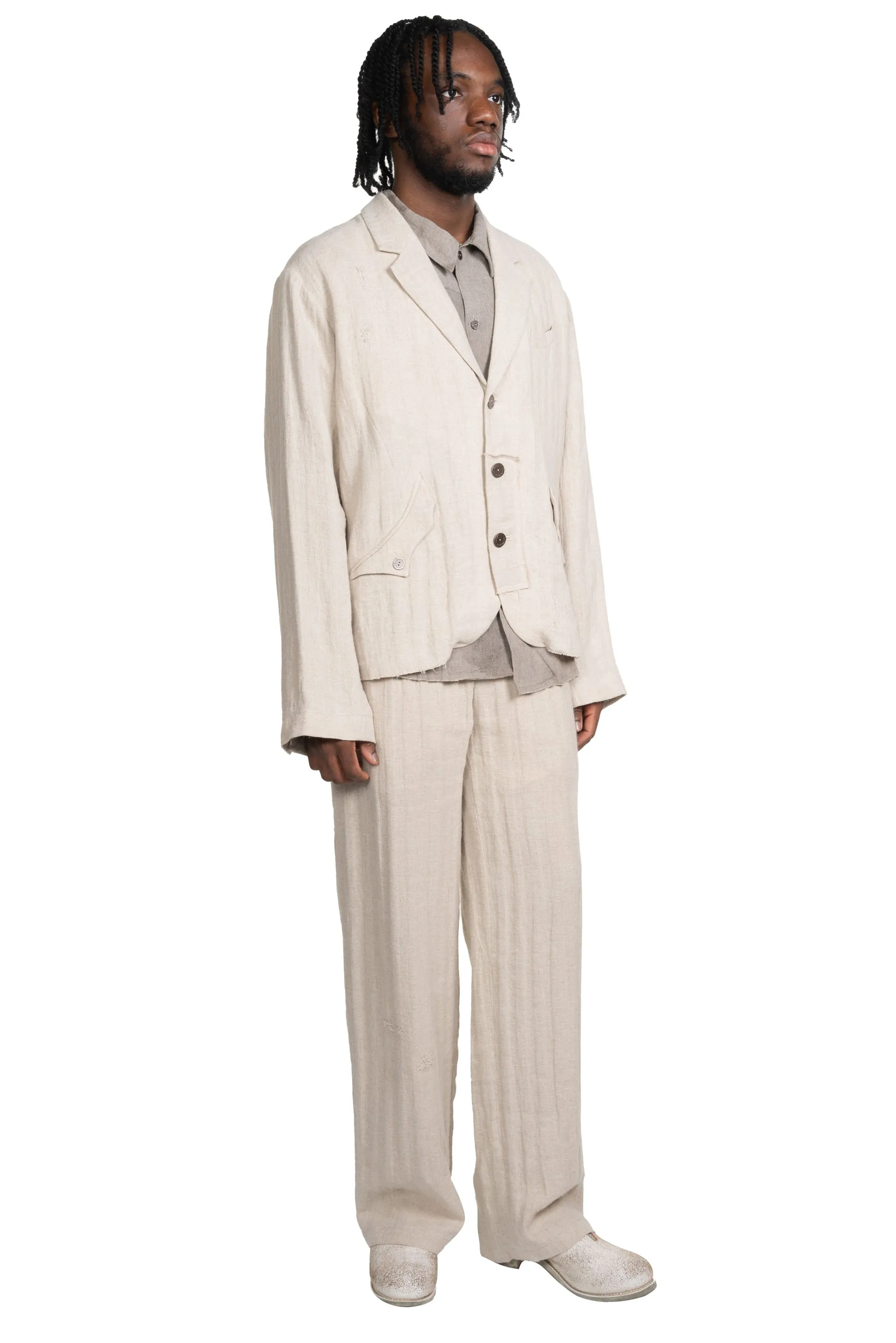 FM 0222 Blazer Frayed Beige
