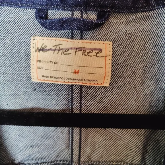 Free People We The Free Casey Oversized Boxy Denim Jacket NEW Size Medium