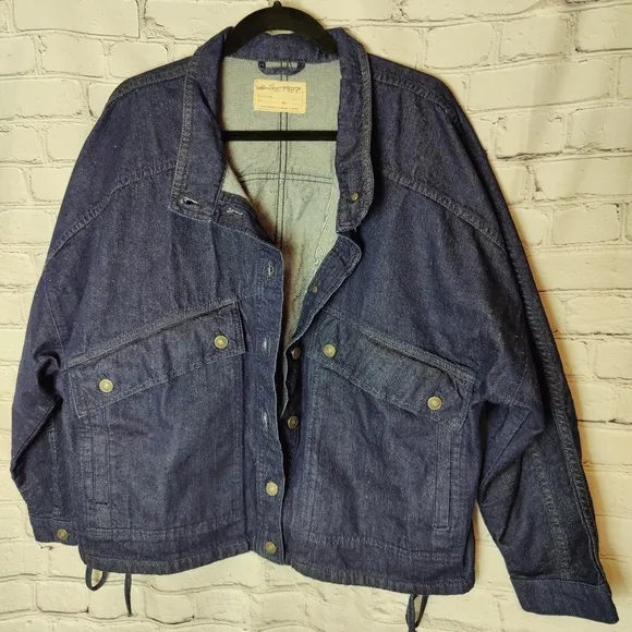 Free People We The Free Casey Oversized Boxy Denim Jacket NEW Size Medium