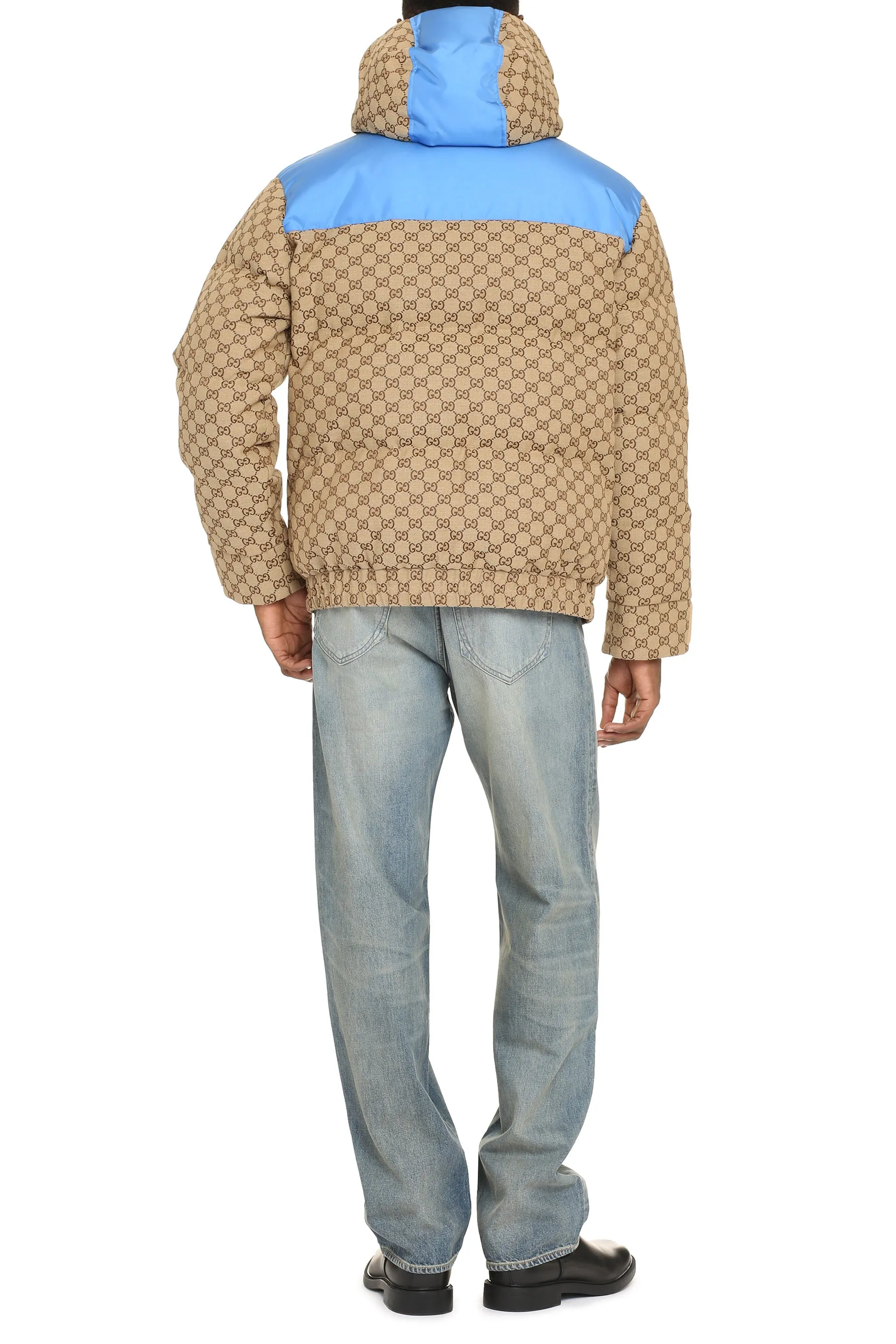 GG fabric down jacket