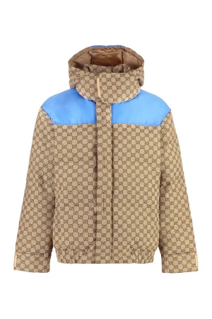 GG fabric down jacket
