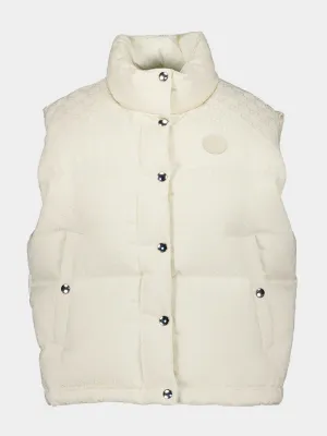 GG-Pattern Canvas Puffer Vest