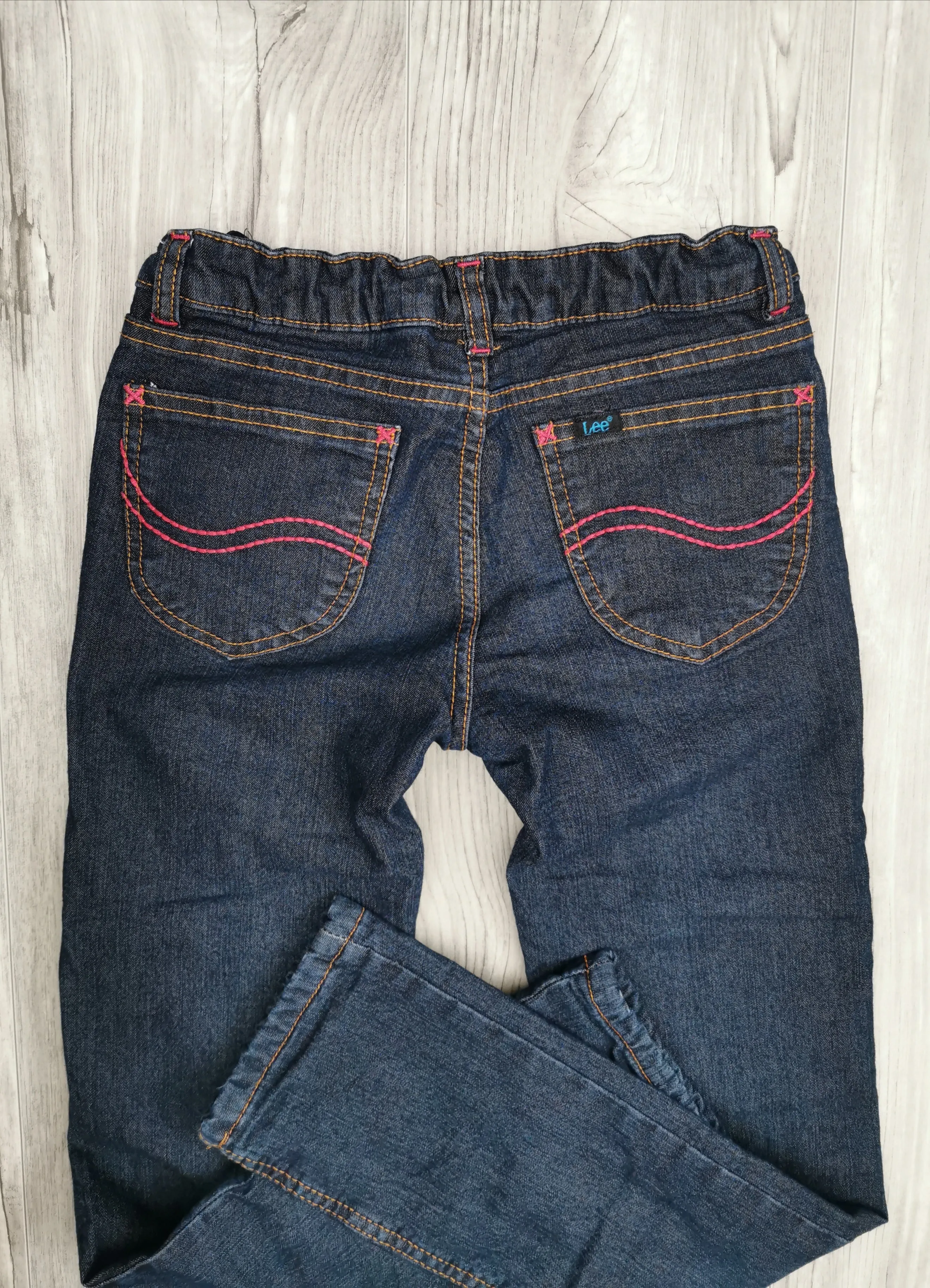 GIRL SIZE 8 YEARS - LEE Jeans, Cotton Lined Straight Jeans EUC B42