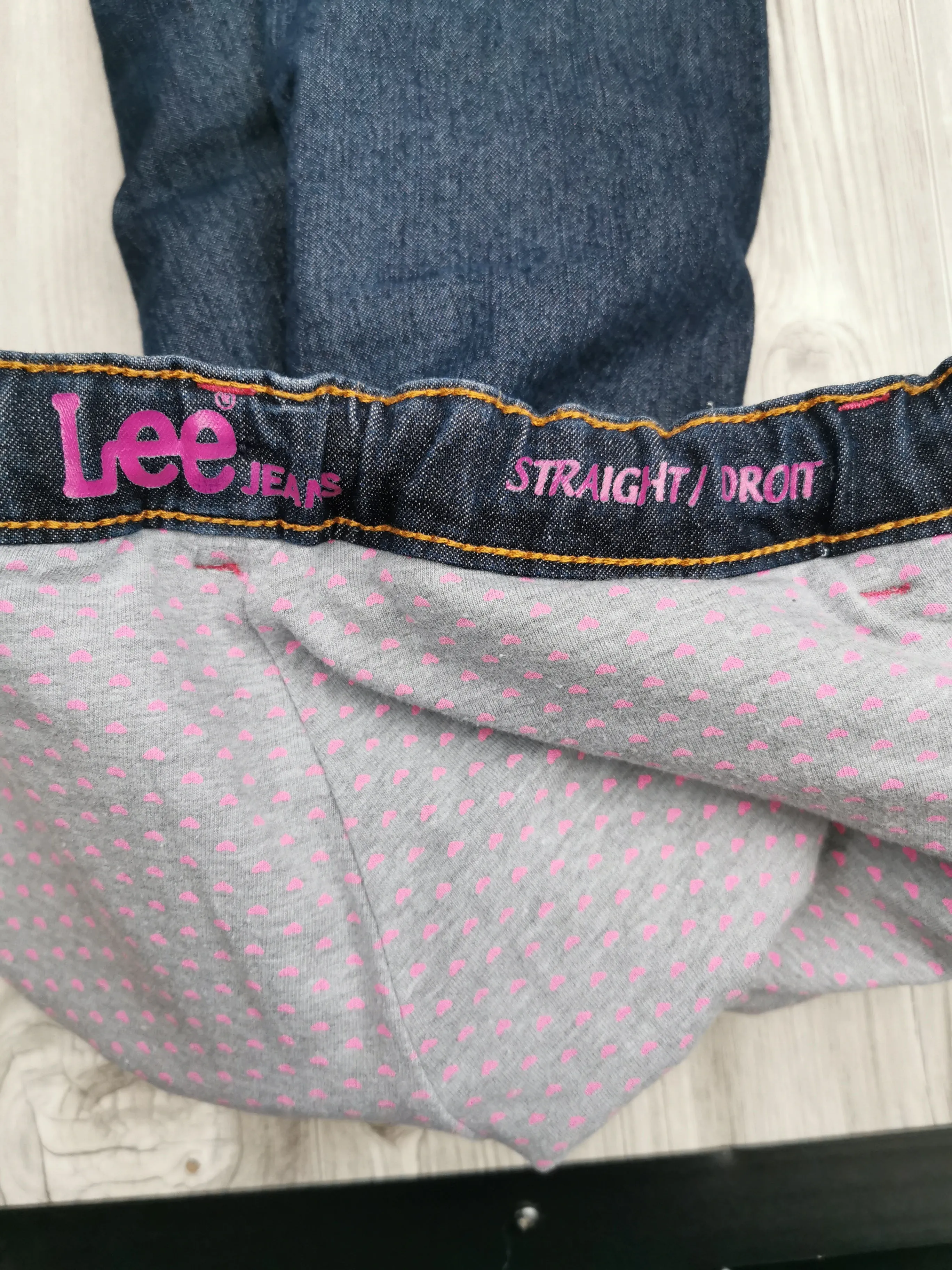 GIRL SIZE 8 YEARS - LEE Jeans, Cotton Lined Straight Jeans EUC B42