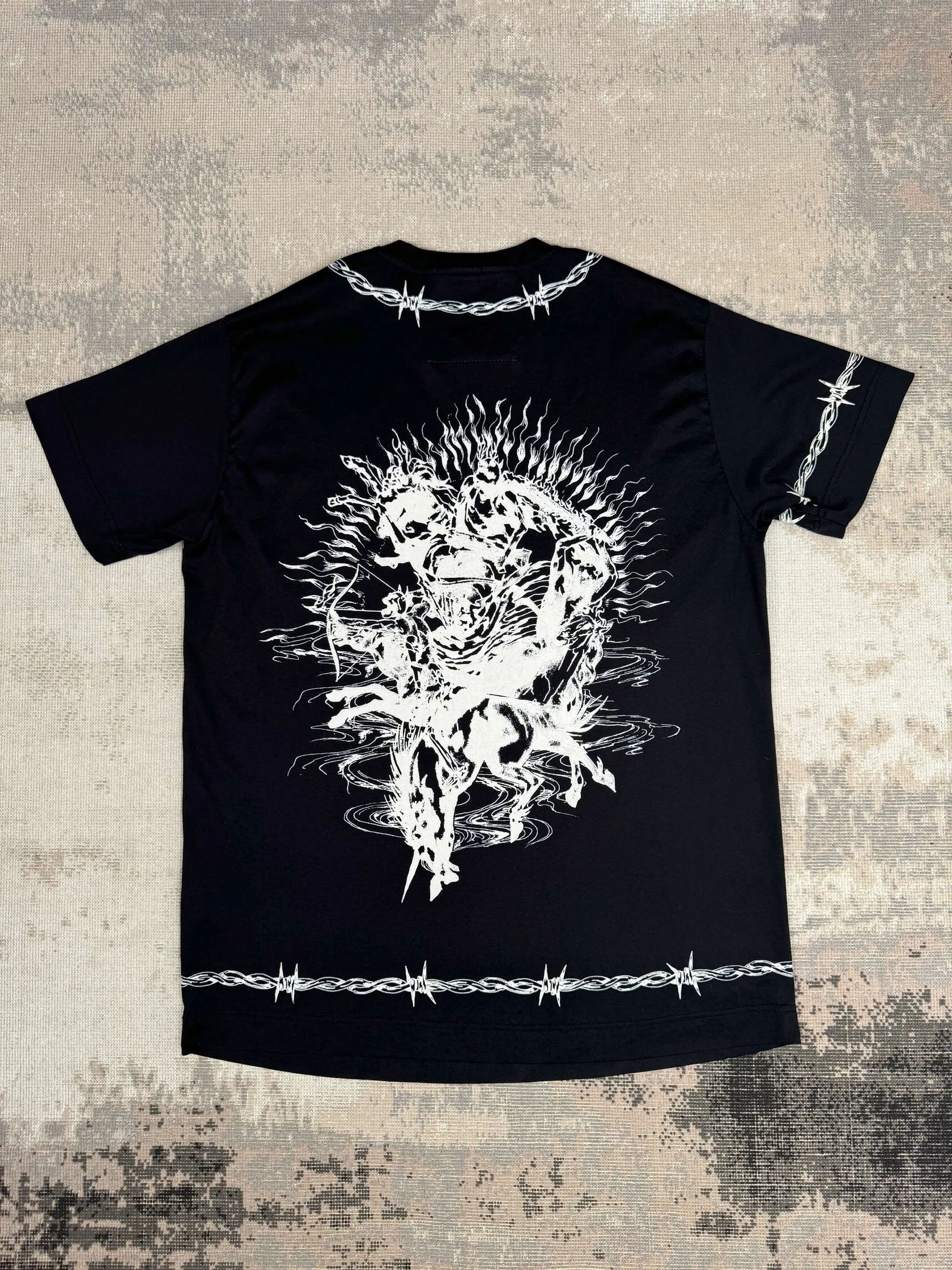 Givenchy Oversized Gothic Print T-Shirt - Black (Unused)