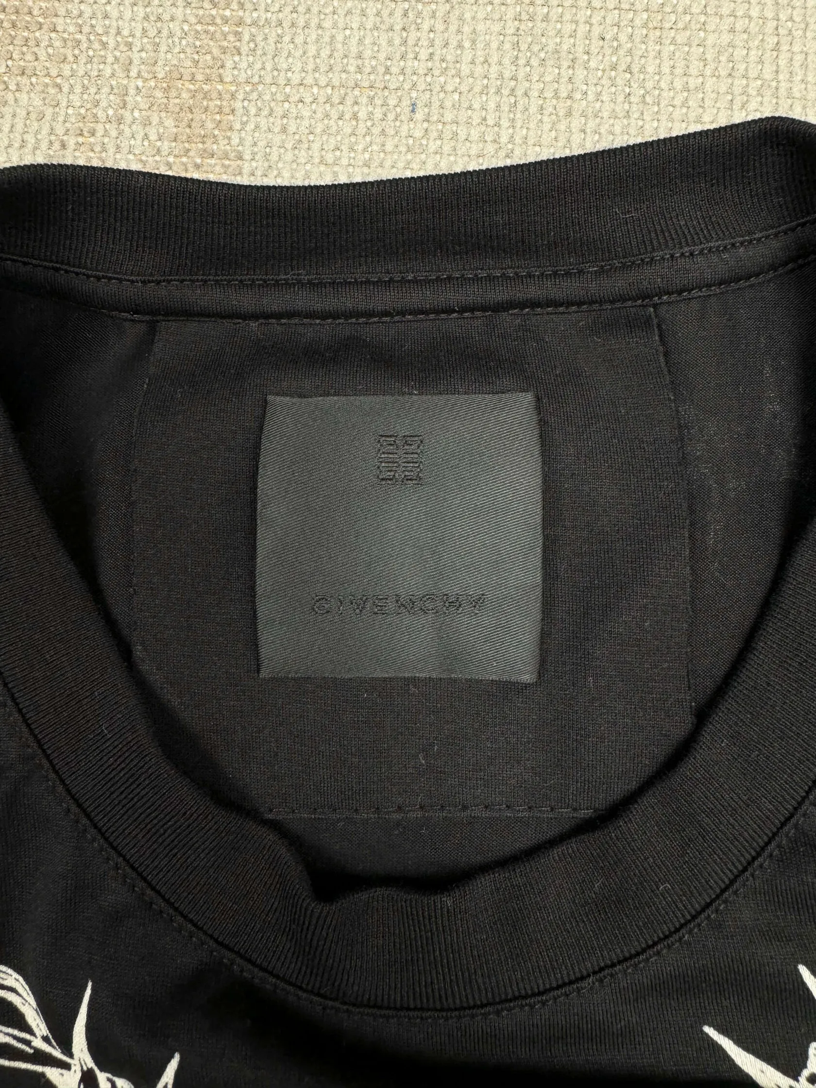 Givenchy Oversized Gothic Print T-Shirt - Black (Unused)