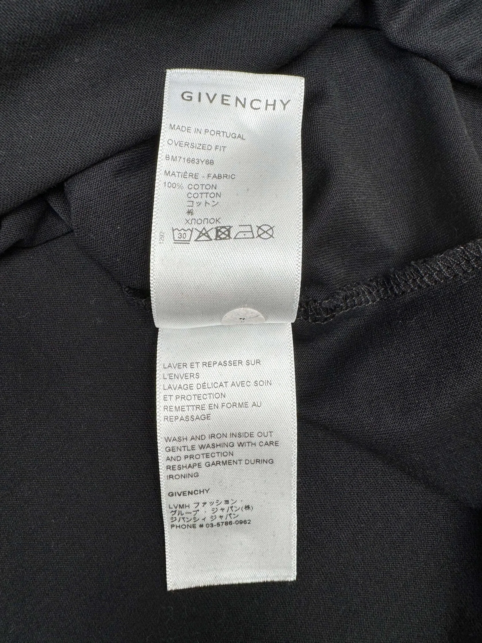 Givenchy Oversized Gothic Print T-Shirt - Black (Unused)