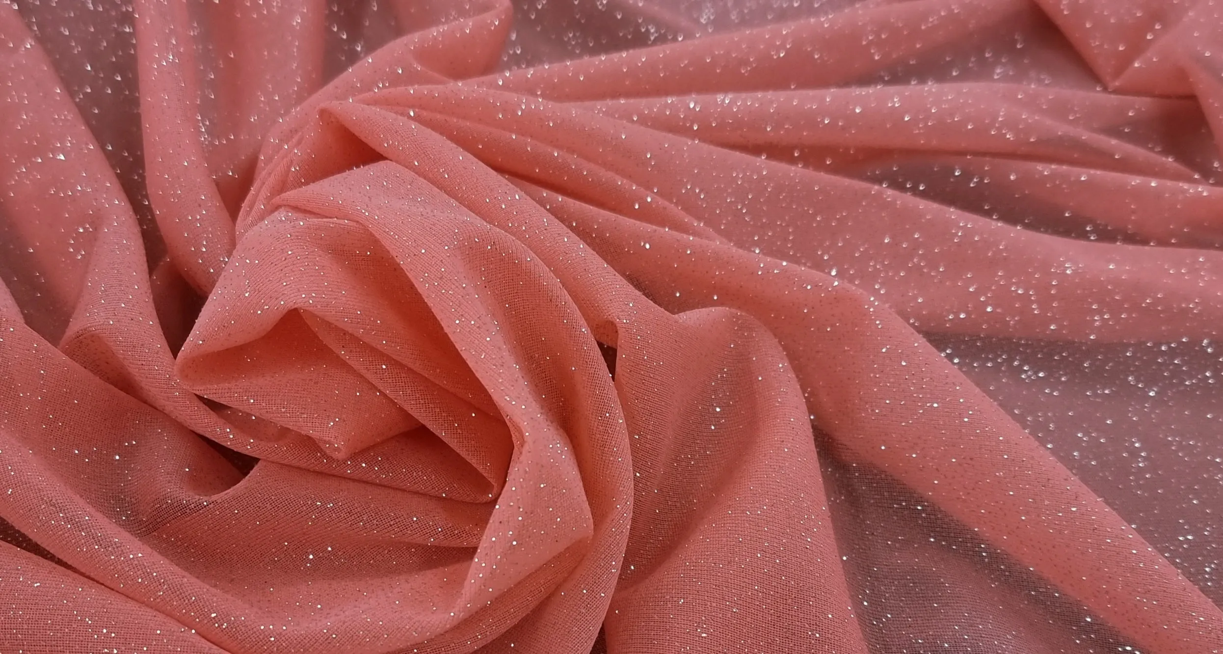 Glitter Knit Chiffon Sunset