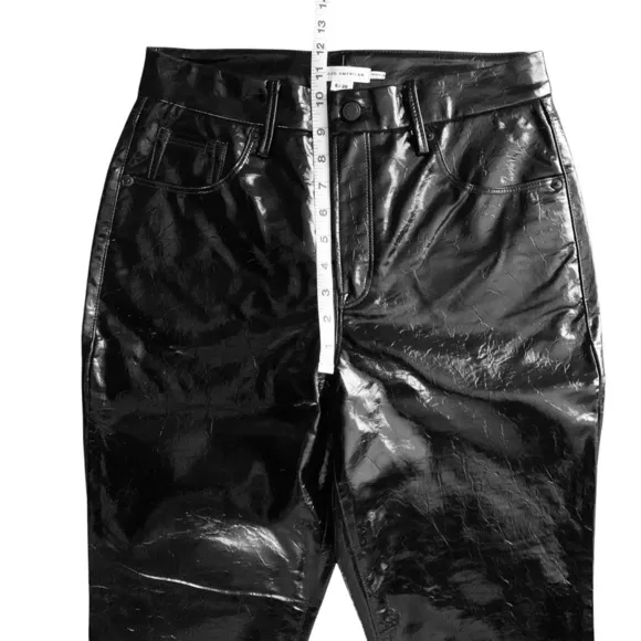 GOOD AMERICAN Faux Leather Jeans! Retail $175.