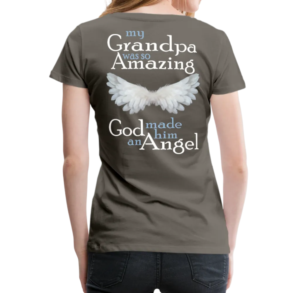 Grandpa Amazing Angel Women’s Premium T-Shirt (CK1486)