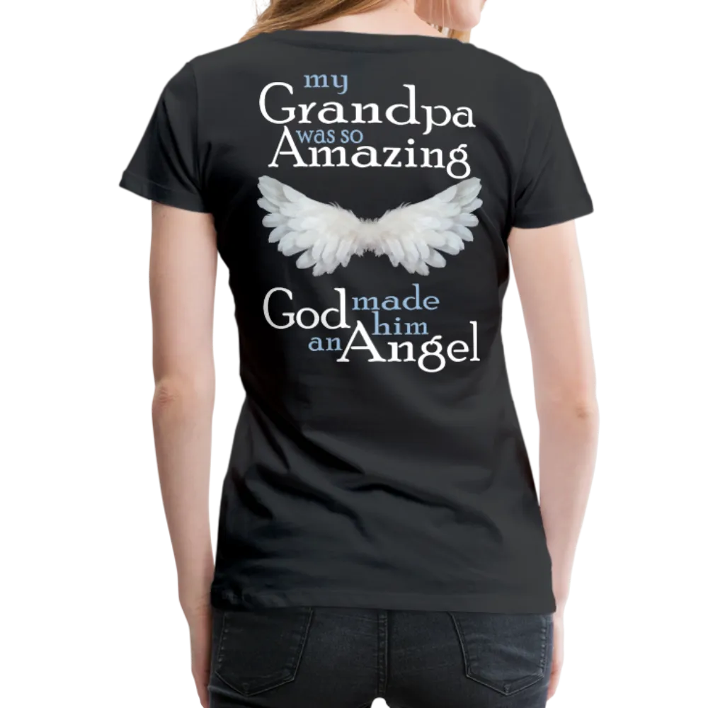 Grandpa Amazing Angel Women’s Premium T-Shirt (CK1486)