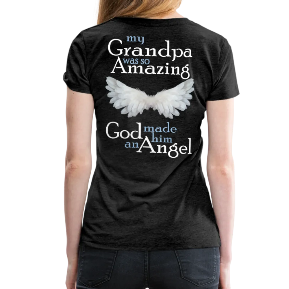 Grandpa Amazing Angel Women’s Premium T-Shirt (CK1486)