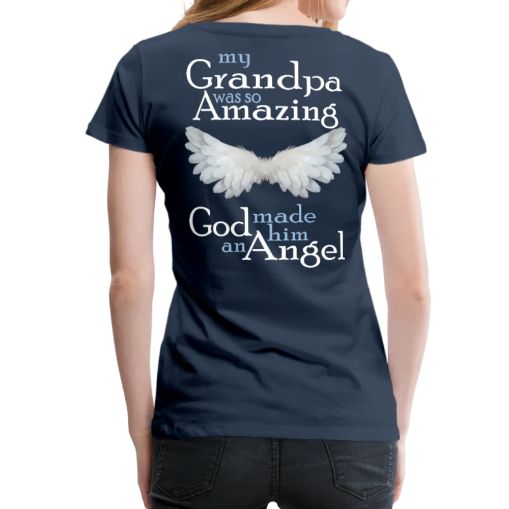 Grandpa Amazing Angel Women’s Premium T-Shirt (CK1486)