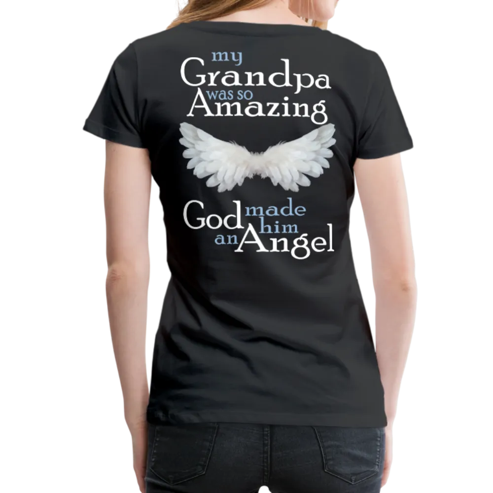 Grandpa Amazing Angel Women’s Premium T-Shirt (CK1486)
