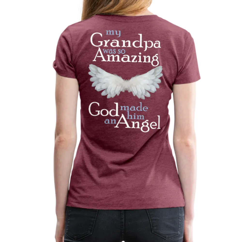 Grandpa Amazing Angel Women’s Premium T-Shirt (CK1486)