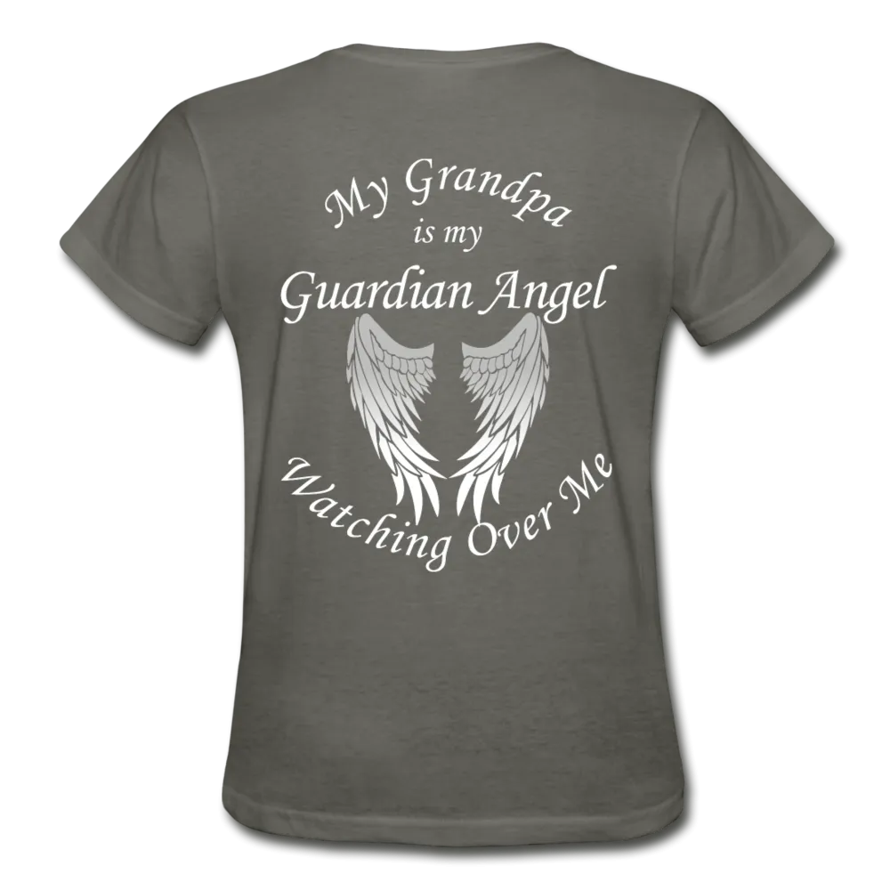 Grandpa Guardian Angel Gildan Ultra Cotton Ladies T-Shirt (Ck1370)