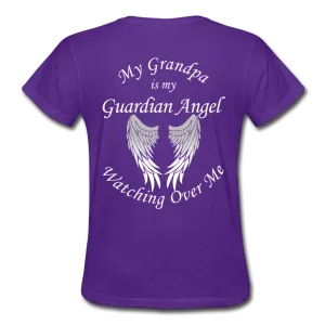 Grandpa Guardian Angel Gildan Ultra Cotton Ladies T-Shirt (Ck1370)