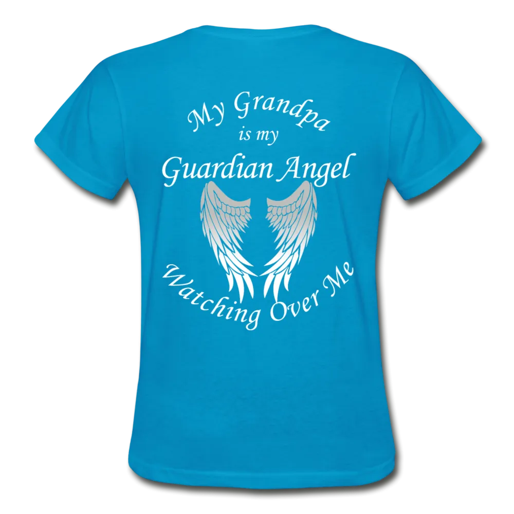 Grandpa Guardian Angel Gildan Ultra Cotton Ladies T-Shirt (Ck1370)