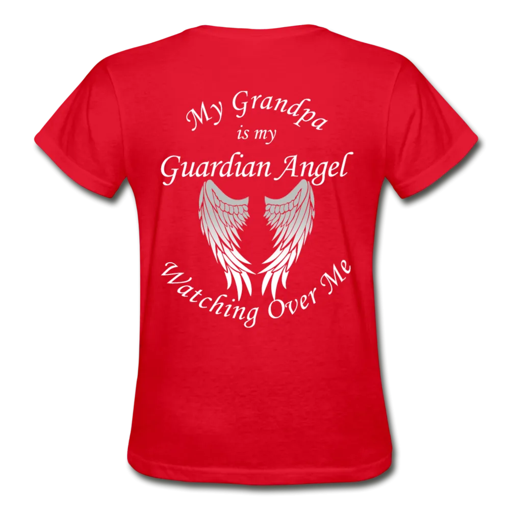 Grandpa Guardian Angel Gildan Ultra Cotton Ladies T-Shirt (Ck1370)