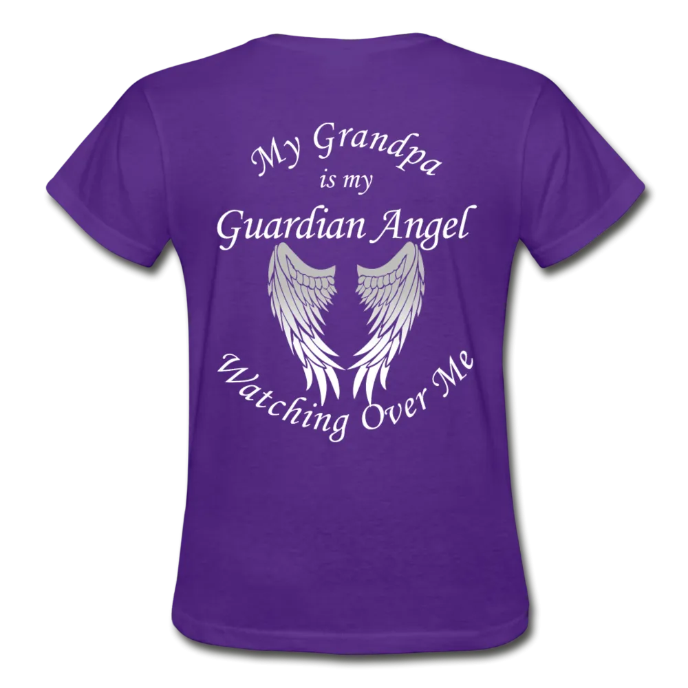 Grandpa Guardian Angel Gildan Ultra Cotton Ladies T-Shirt (Ck1370)