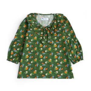 Green Floral Top