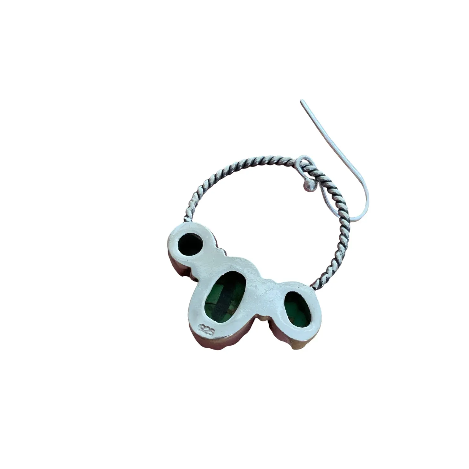 Green Mojave Turquoise Solid 925 Sterling Silver Earrings