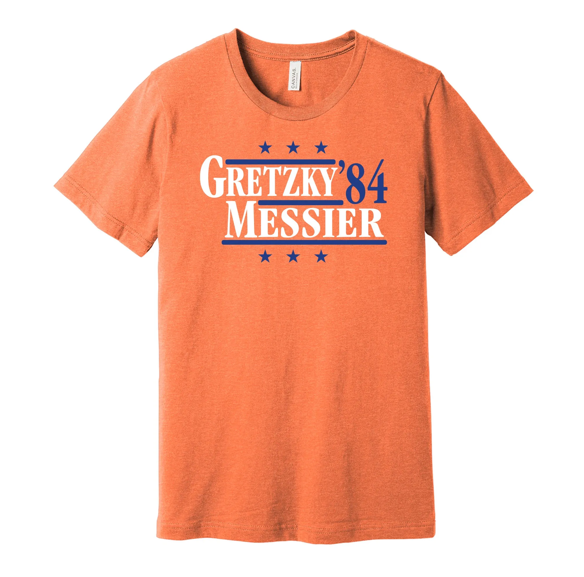 Gretzky & Messier '84 - Edmonton Legends Political Campaign Parody T-Shirt - Hyper Than Hype Shirts