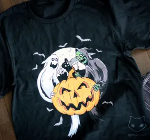 Grinning Ghosts Halloween T-Shirt