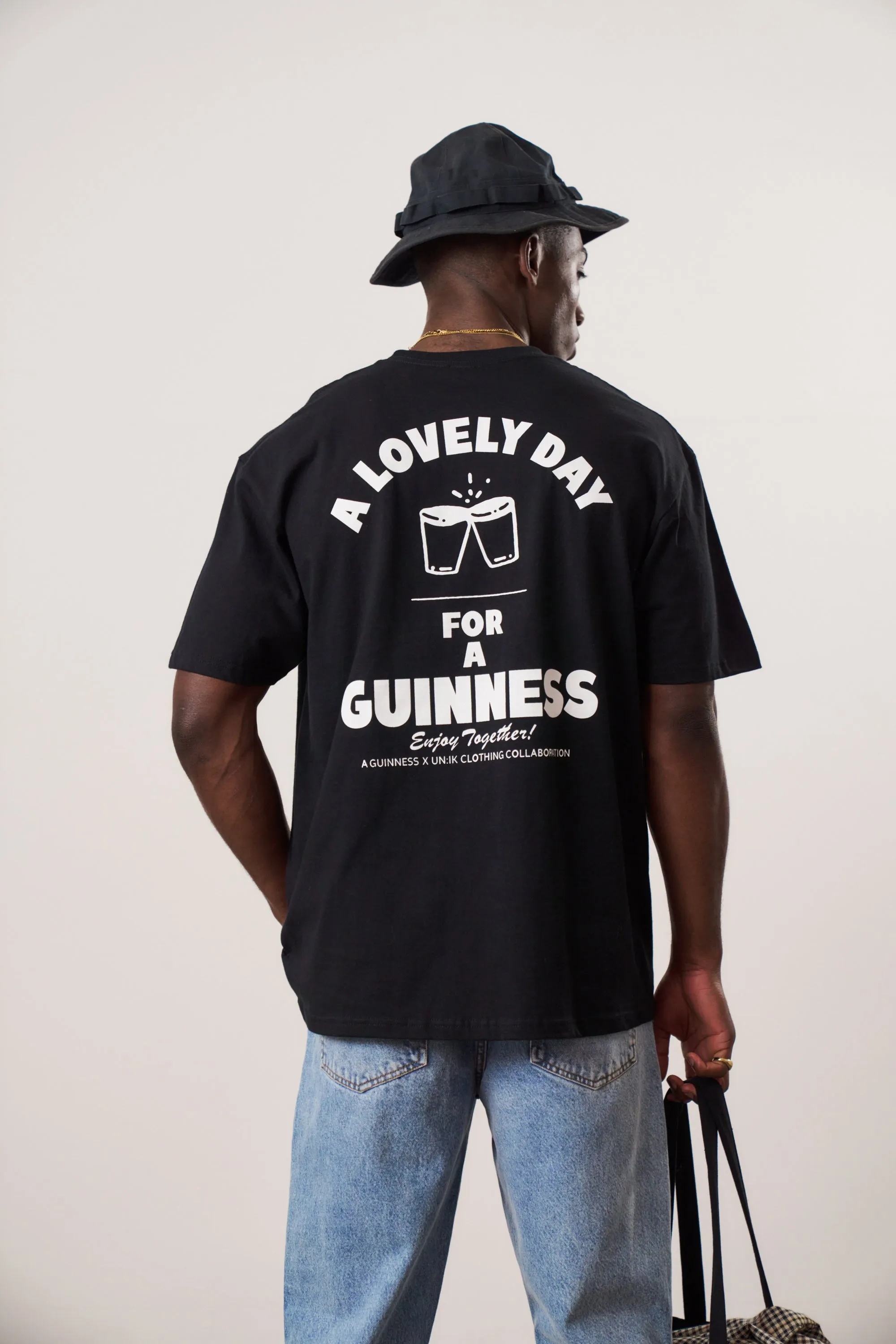Guinness x UN:IK 'Enjoy Together' Tee & Print Bundle - Black