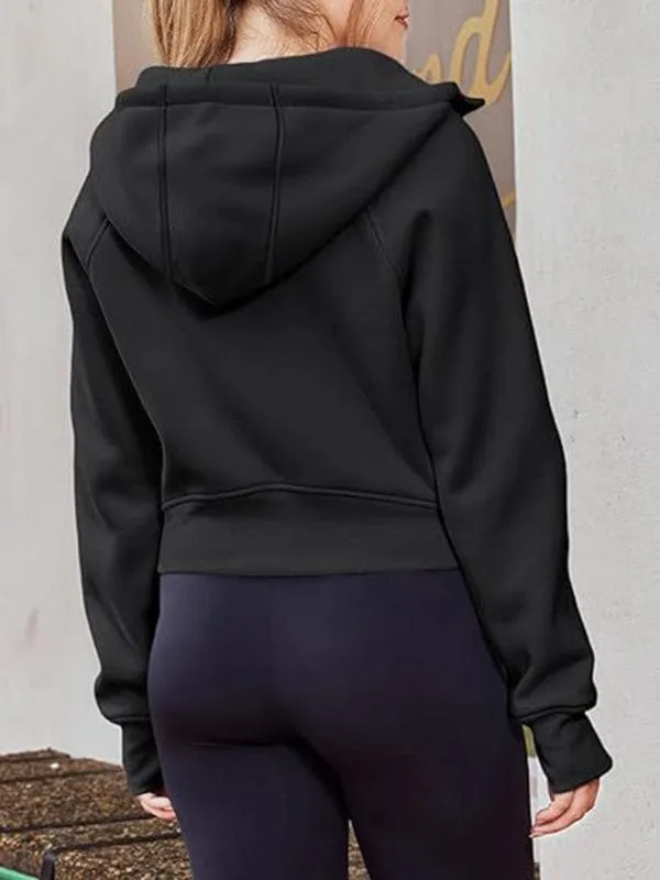 GYPSY GIRL-Hooded Short Fleece Sweatshirt