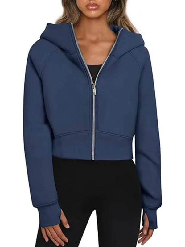 GYPSY GIRL-Hooded Short Fleece Sweatshirt