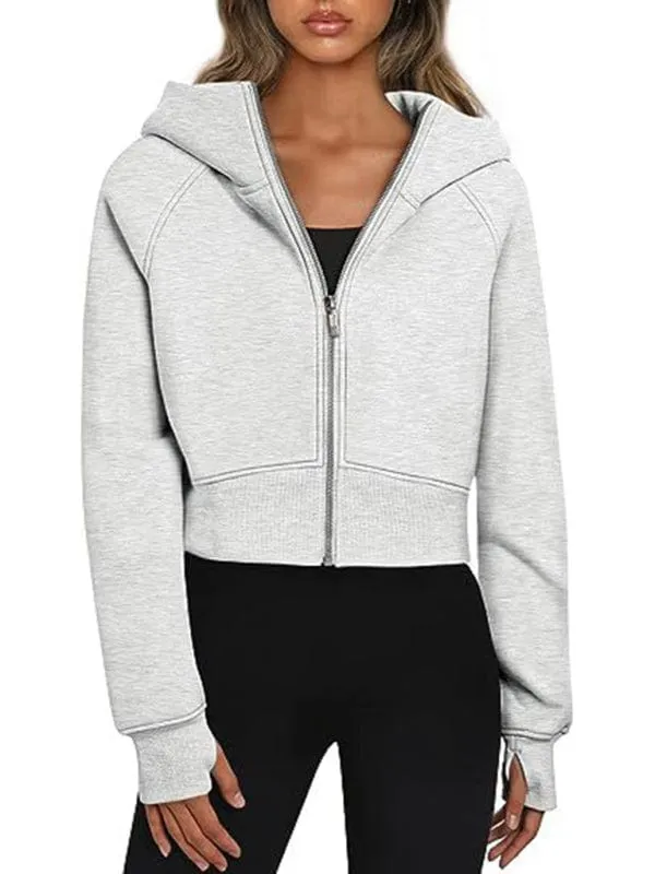 GYPSY GIRL-Hooded Short Fleece Sweatshirt