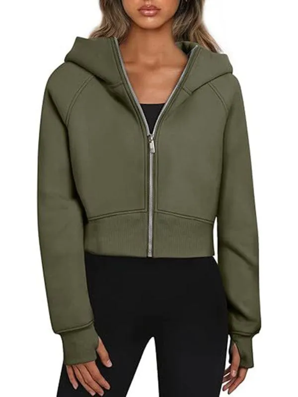 GYPSY GIRL-Hooded Short Fleece Sweatshirt