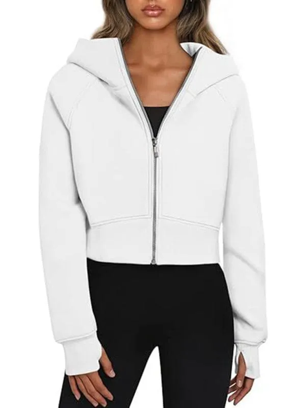 GYPSY GIRL-Hooded Short Fleece Sweatshirt