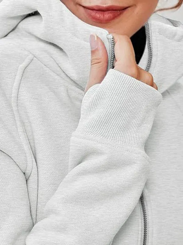 GYPSY GIRL-Hooded Short Fleece Sweatshirt