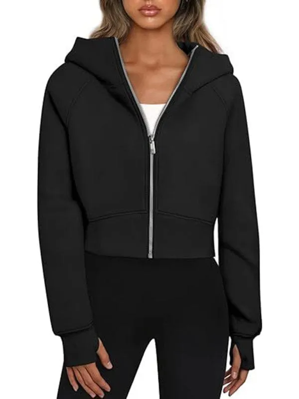 GYPSY GIRL-Hooded Short Fleece Sweatshirt